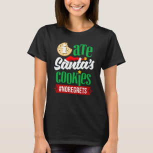 T-shirt J'Ai Mangé Père Noël Cookies No Regrets Funny Chri