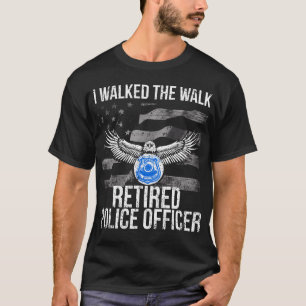 T-shirt J'ai marché le policier retiré par drapeau de