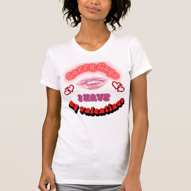 T-shirt J'ai mes valentines (Devant)
