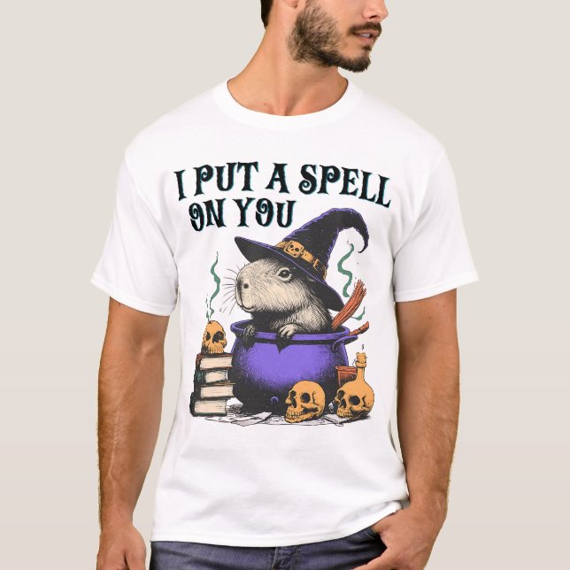 T-shirt J'Ai Mis Un sort Sur Vous 90s Capybara Halloween (Devant)