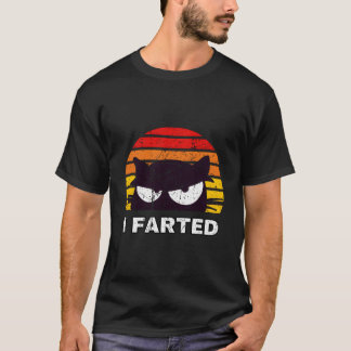 T-shirt J'ai Nourri Chat Sournois Blague de Papa en Distre