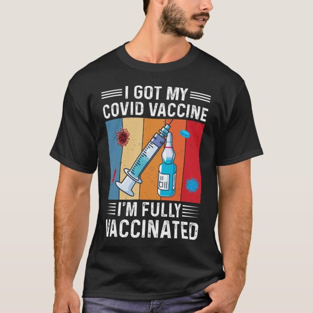 T-shirt J'Ai Obtenu Ma Citation Vaccinée Convid (Devant)