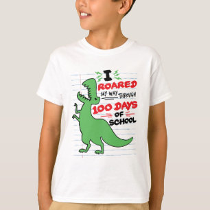 T-shirt J'ai parcouru 100 jours de Dino scolaire