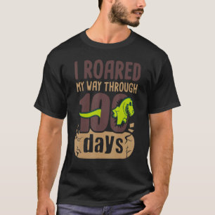 T-shirt J'ai parcouru 100 jours de Dinosau scolaire