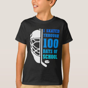 T-shirt J'ai patiné pendant 100 jours d'école Hockey sur g