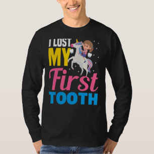 T-shirt J'ai perdu ma première dent Unicorn Filles de dent