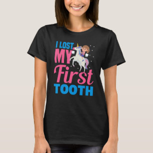 T-shirt J'Ai Perdu Ma Première Dent Unicorne Dents Filles