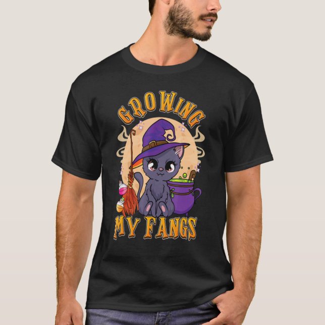 T-shirt J'Ai Peur À Croître Et Halloween Éffrayant (Devant)