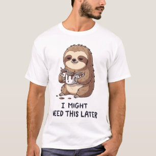 T-shirt J'Ai Peut-Être Besoin De Café Plus Tard - Lazy Slo