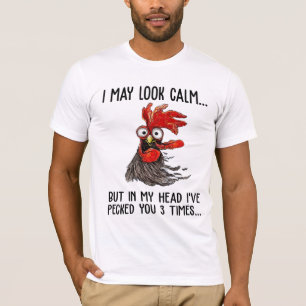 T-shirt J'Ai Peut-Être L'Air Calme Mais Ma Tête Je T'Ai 