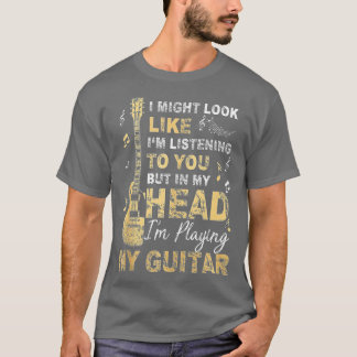 T-shirt J'ai peut-être l'air de vous écouter T Music Gu