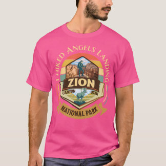 T-shirt J'ai randonné Angels Landing Zion Retro Vintage Bi