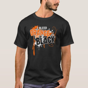 T-shirt J'ai saigné Black & Orange Sports Team Jour