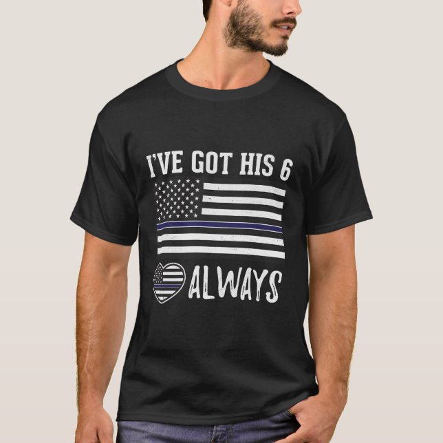 T-shirt J'Ai Son 6 Toujours Police Officier Pride Girlfri (Devant)