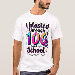 T-shirt J'ai soufflé pendant 100 jours de l'école Unicorn