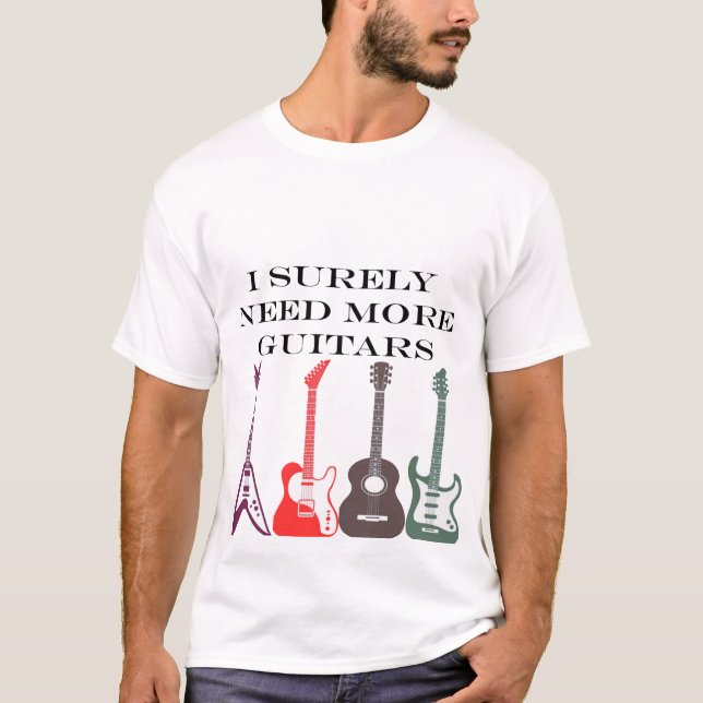 T-shirt J'ai sûrement besoin de toutes ces guitares (Devant)