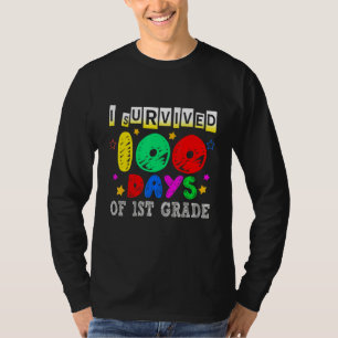 T-shirt J'Ai Survécu 100 Jours De 1Ere Année Heureux 100 J