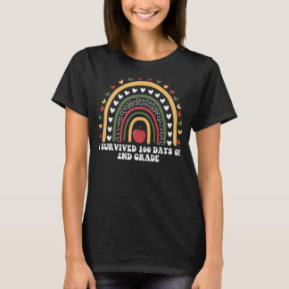 T-SHIRT J'AI SURVÉCU 100 JOURS DE 2ÈME ÉCOLE D'ENSEIGNANT
