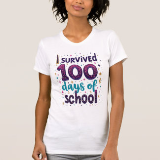 T-shirt J'ai survécu 100 jours de Conception Unicorne de l
