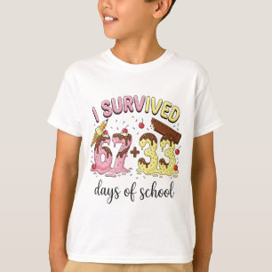 T-shirt J'ai survécu 100 jours d'école 67 + 33 Glace