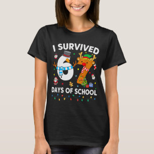 T-shirt J'ai survécu 67 jours d'école Mème drôle Six Sept