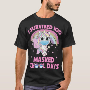 T-shirt J'Ai Survécu À 100 Journées Scolaires Masquées