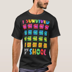 T-shirt J'Ai Survécu À 100 Jours D'Enseignant Étudiant 100
