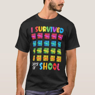 T-shirt J'Ai Survécu À 100 Jours D'Enseignant Étudiant 100