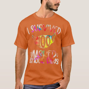 T-shirt J'ai survécu à 100 jours scolaires masqués 22