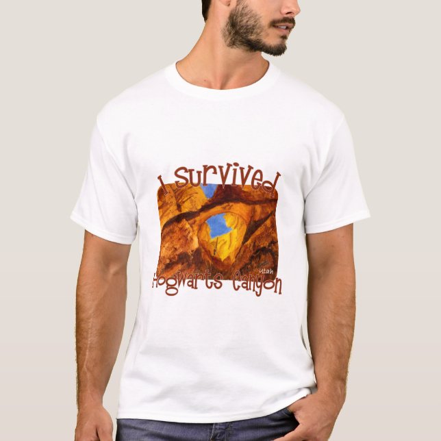 T-shirt J'Ai Survécu À Hogwarts Canyon, North Wash, Utah (Devant)