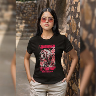 T-shirt J'ai survécu à Internet Maintenant je vérifie les 