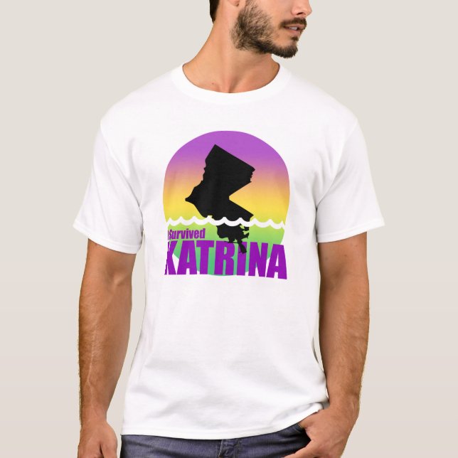 T-shirt J'ai survécu à Katrina (Devant)