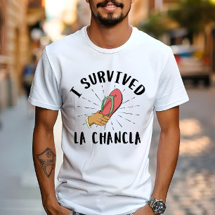 T-shirt J'ai Survécu à La Chancla - Blague drôle de mère m