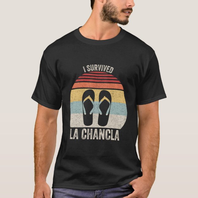 T-shirt J'ai survécu à La Chancla Humour mexicain (Devant)