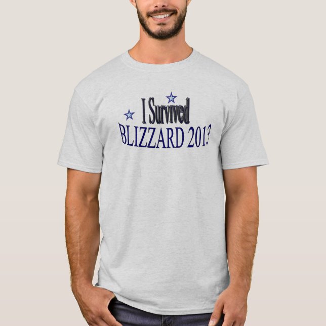 T-shirt J'ai survécu à la chemise 2013 de tempête de neige (Devant)