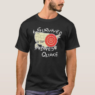 T-shirt J'ai survécu à la chemise de tremblement de