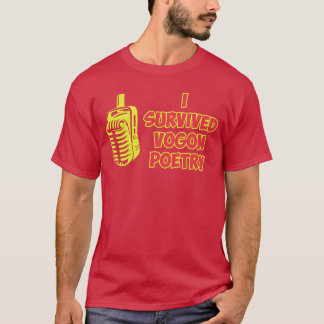 T-shirt J'ai survécu à la conception de fille de poésie Vo