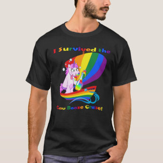 T-shirt "J'ai survécu à la croisière gaie de boissons