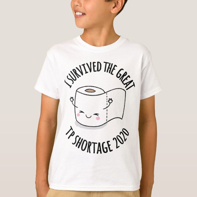 T-shirt J'Ai Survécu À La Grande Pénurie De Papier Toilett (Devant)
