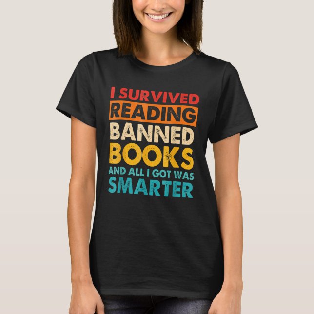 T-shirt J'Ai Survécu À La Lecture De Livres Interdits Et T (Devant)