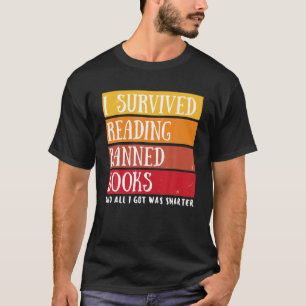 T-shirt J'Ai Survécu À La Lecture Des Livres Interdits Rét