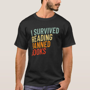 T-shirt J'Ai Survécu À La Lecture Interdit Livres Rétro In