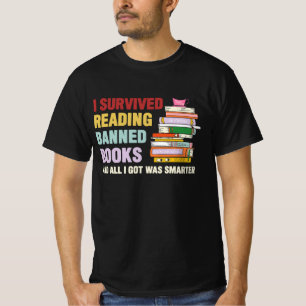 T-shirt J'Ai Survécu À La Lecture Interdite Livres Livre L