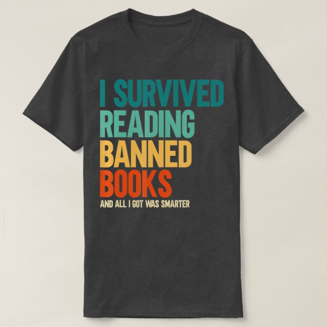 T-shirt J'Ai Survécu À La Lecture Interdite Livres Livre L (Design devant)