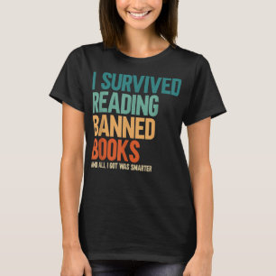 T-shirt J'Ai Survécu À La Lecture Interdite Livres Livre L