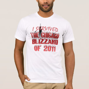 T-shirt J'ai survécu à la tempête de neige de Chicago de