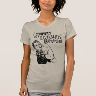 T-shirt J'ai survécu à la transplantation de mon mari et a