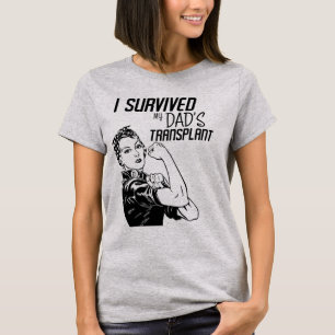 T-shirt J'ai survécu à la transplantation de mon père F