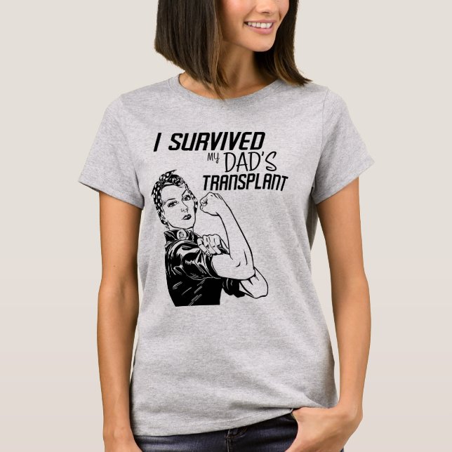 T-shirt J'ai survécu à la transplantation de mon père Funn (Devant)