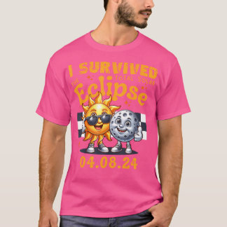 T-shirt J'Ai Survécu À L'Éclipse Solaire Totale 2024 8 Avr